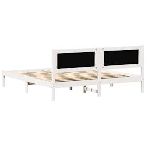 Rám postele Světle šedá 160 x 200 cm Masivní borové dřevo - obrázek 7