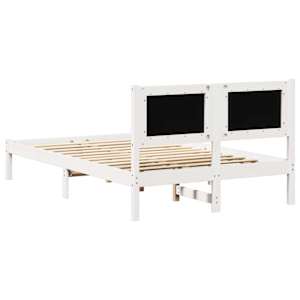 Rám postele Světle šedá 135 x 190 cm Masivní borové dřevo - obrázek 7