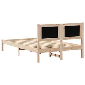 Rám postele s čelo Tmavě šedá 120 x 190 cm Masivní borové dřevo - obrázek 7