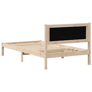 Rám postele Světle šedá 100 x 200 cm Masivní borové dřevo - obrázek 7