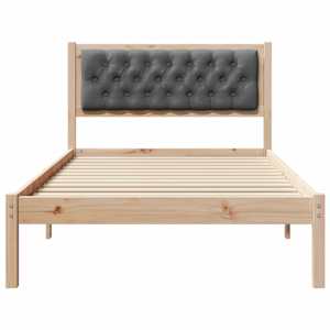 Rám postele s čelo Tmavě šedá 100 x 200 cm Masivní borové dřevo - obrázek 5