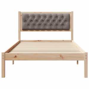 Rám postele s čelo Taupe 100 x 200 cm Masivní borové dřevo - obrázek 5