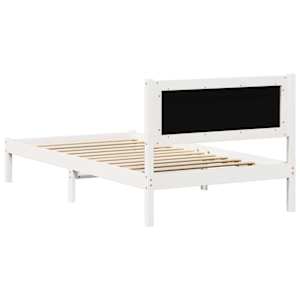 Rám postele Světle šedá 100 x 200 cm Masivní borové dřevo - obrázek 7