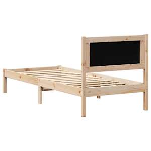 Rám postele s čelo Tmavě šedá 90 x 200 cm Masivní borové dřevo - obrázek 7