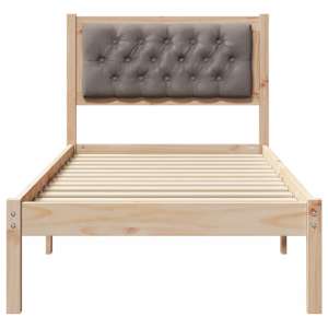 Rám postele s čelo Taupe 75 x 190 cm Masivní borové dřevo - obrázek 5