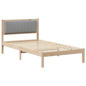 Rám postele s čalouněným čelem s čelo Světle šedá 100 x 200 cm - obrázek 2