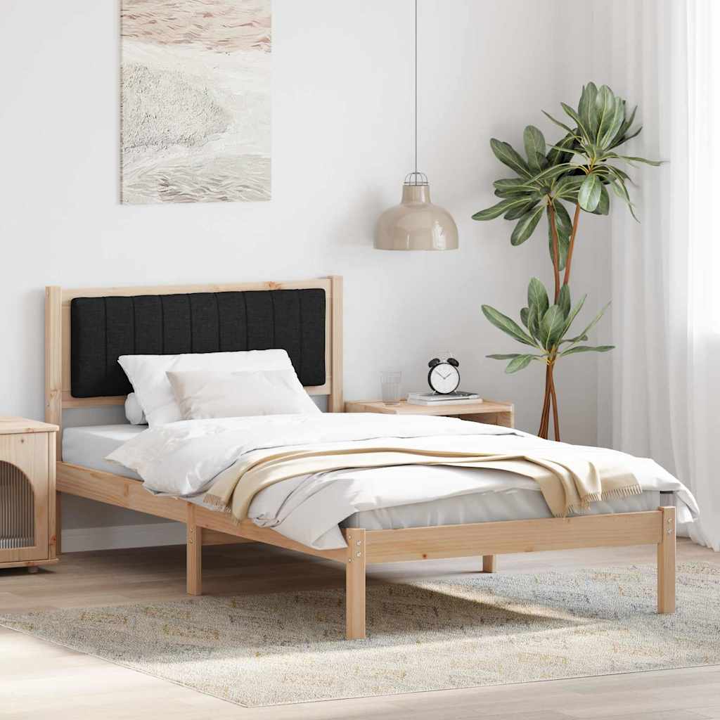 Paturi si accesorii - Cadru de pat cu tăblie tapițată Negru 100 x 200 cm țesătură