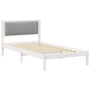 Rám postele s čalouněným čelem s čelo Světle šedá 100 x 200 cm - obrázek 2