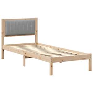 Rám postele s čalouněným čelem s čelo Světle šedá 80 x 200 cm - obrázek 2