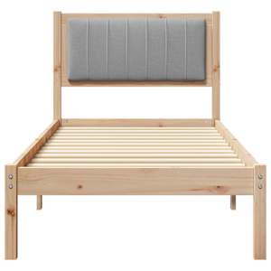 Rám postele s čalouněným čelem s čelo Světle šedá 75 x 190 cm - obrázek 5