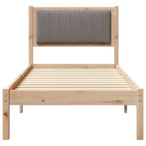 Rám postele s čalouněným čelem s čelo Taupe 75 x 190 cm - obrázek 5