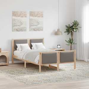 Rám postele s čelo Taupe 120 x 200 cm textil - obrázek 1