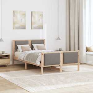 Rám postele s čelo Taupe 120 x 200 cm textil - obrázek 4