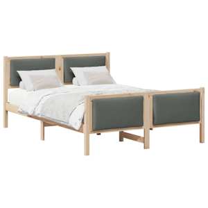 Rám postele s čelo Tmavě šedá 135 x 190 cm textil - obrázek 2