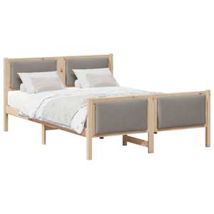 Rám postele s čelo Taupe 135 x 190 cm textil - obrázek 2