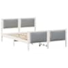 vidaXL Voodi raam peaga Helehall 135 x 190 cm kangas