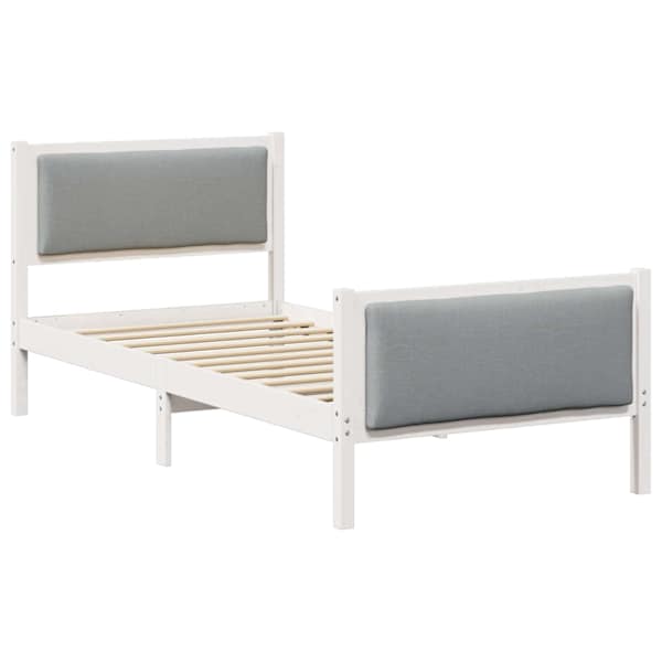 vidaXL Voodi raam peaga Helehall 90 x 190 cm kangas