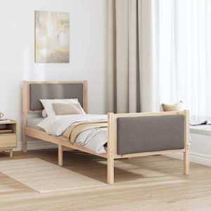 Rám postele s čelo Taupe 75 x 190 cm textil - obrázek 4