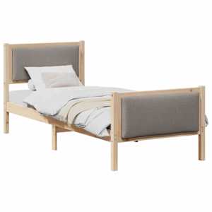 Rám postele s čelo Taupe 75 x 190 cm textil - obrázek 2