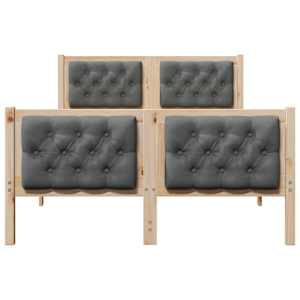 Rám postele s čelo Tmavě šedá 120 x 190 cm textil - obrázek 5
