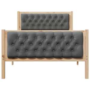 Rám postele s čelo Tmavě šedá 100 x 200 cm Masivní borové dřevo - obrázek 5