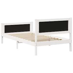 Rám postele Světle šedá 100 x 200 cm Masivní borové dřevo - obrázek 7
