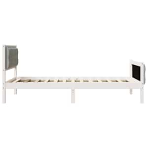 Rám postele Světle šedá 100 x 200 cm Masivní borové dřevo - obrázek 6