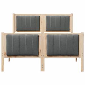 Rám postele s čelo hnědá a tmavě šedá 120 x 200 cm - obrázek 5