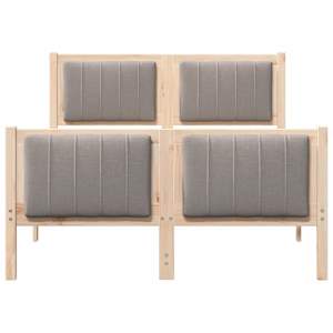 Rám postele Hnědá a taupe 120 x 200 cm Masivní borovicové dřevo - obrázek 5