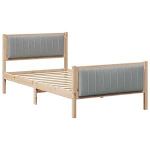 Rám postele s čelo Hnědá a světlá šedá 100 x 200 cm - obrázek 3
