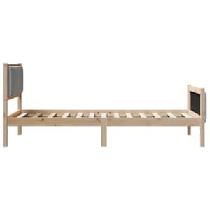 Rám postele s čelo Hnědá a světlá šedá 100 x 200 cm - obrázek 6