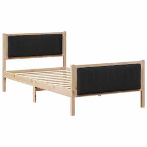 Rám postele Hnědo-černá 100 x 200 cm Masivní borovicové dřevo - obrázek 3