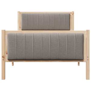 Rám postele Hnědá a taupe 100 x 200 cm Masivní borovicové dřevo - obrázek 5