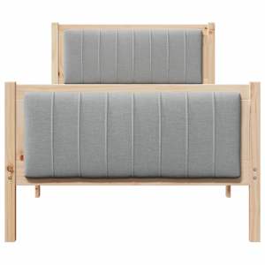 Rám postele s čelo Hnědá a světlá šedá 90 x 200 cm - obrázek 5