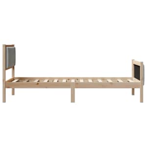 Rám postele s čelo Hnědá a světlá šedá 90 x 200 cm - obrázek 6