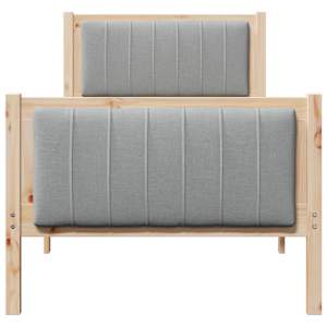 Rám postele s čelo Hnědá a světlá šedá 80 x 200 cm - obrázek 5