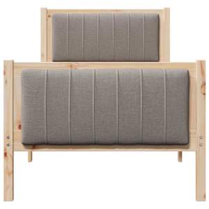 Rám postele Hnědá a taupe 75 x 190 cm Masivní borovicové dřevo - obrázek 5