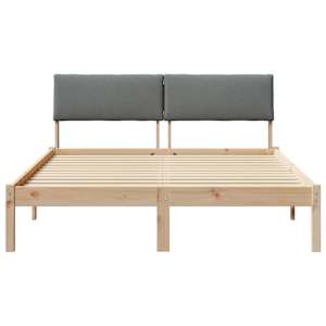 Rám postele s čelo hnědá a tmavě šedá 150 x 200 cm - obrázek 5