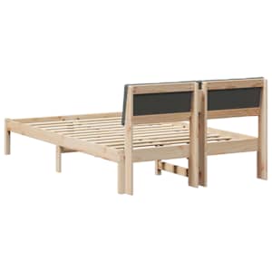 Rám postele s čelo hnědá a tmavě šedá 120 x 200 cm - obrázek 7