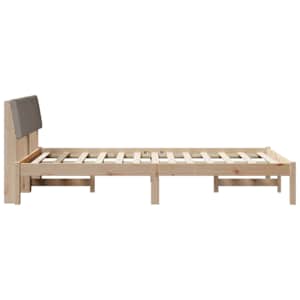 Rám postele Hnědá a taupe 120 x 200 cm Masivní borovicové dřevo - obrázek 6