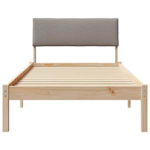 Rám postele Hnědá a taupe 100 x 200 cm Masivní borovicové dřevo - obrázek 5