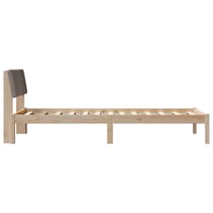 Rám postele Hnědá a taupe 100 x 200 cm Masivní borovicové dřevo - obrázek 6