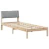 vidaXL Beti raam peaga Pruun ja helehall 80 x 200 cm M&auml;nnipuit