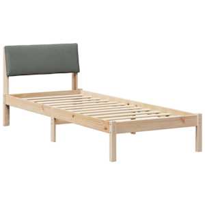 Rám postele s čelo hnědá a tmavě šedá 80 x 200 cm - obrázek 2