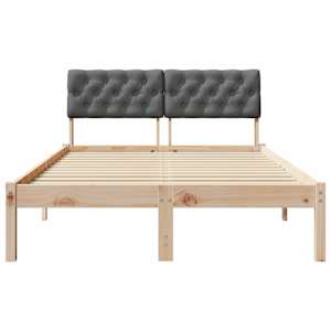 Rám postele s čelo hnědá a tmavě šedá 120 x 200 cm - obrázek 5