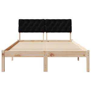 Rám postele Hnědo-černá 120 x 200 cm Masivní borovicové dřevo - obrázek 5