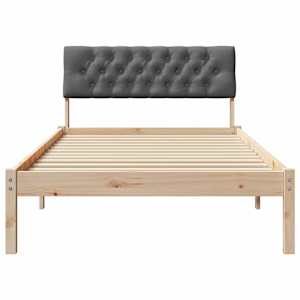 Rám postele s čelo hnědá a tmavě šedá 100 x 200 cm - obrázek 5