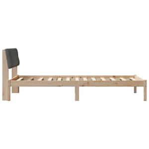 Rám postele s čelo hnědá a tmavě šedá 100 x 200 cm - obrázek 6