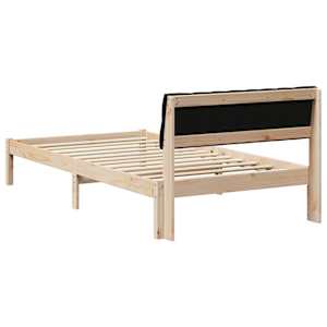 Rám postele Hnědo-černá 100 x 200 cm Masivní borovicové dřevo - obrázek 7