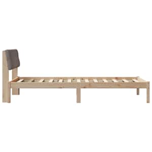 Rám postele Hnědá a taupe 100 x 200 cm Masivní borovicové dřevo - obrázek 6